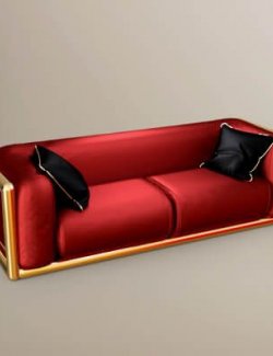 Premium Living Room Sofa 3D Asset AQ3D