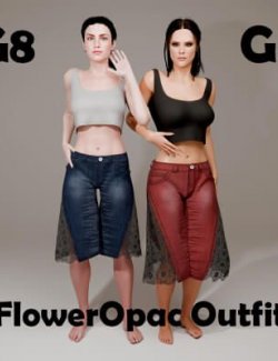 FlowerOpac Outfit for Genesis 8 Female - Genesis 9