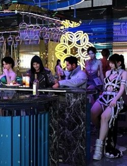 Cyber Bar Interior for DAZ