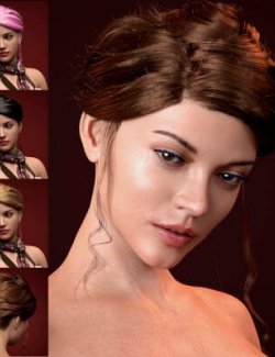 dForce_French Twist Hair for Genesis 8 Female(s)